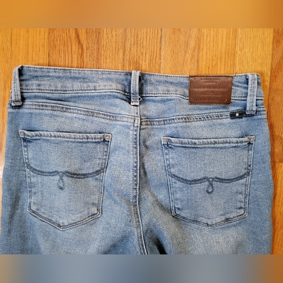 Lucky brand Lolita skinny jean 6 28 ankle cropped mid rise frayed hem - Picture 5 of 5